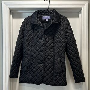 Laura Scott Black Quilted Puffer Jacket